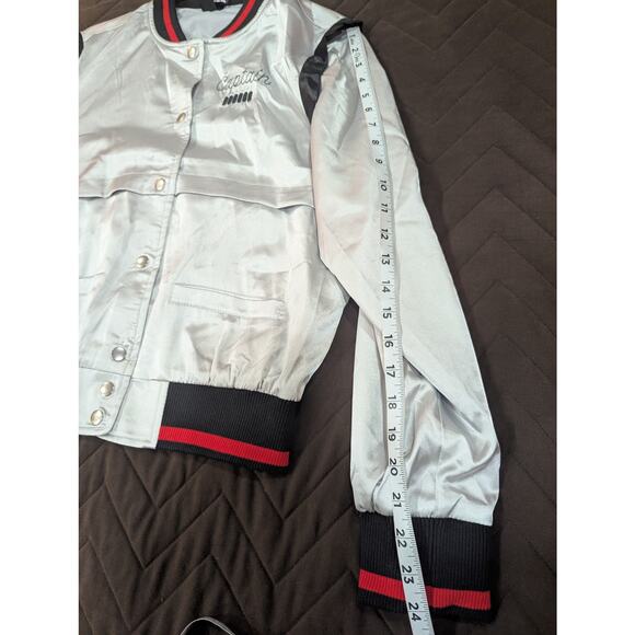 Disney parks Her Universe satin bomber style jacket Star Wars Captain Phasma XL - Picture 10 of 11